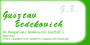 gusztav bedekovich business card